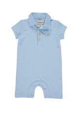 Me & Henry Me & Henry- Pale Pique Blue Drift Romper
