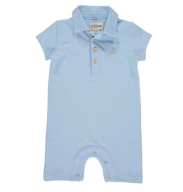 Me & Henry Me & Henry- Pale Pique Blue Drift Romper
