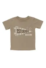 Sweet Wink Sweet Wink- First Grade Pennant S/S Shirt: Mocha