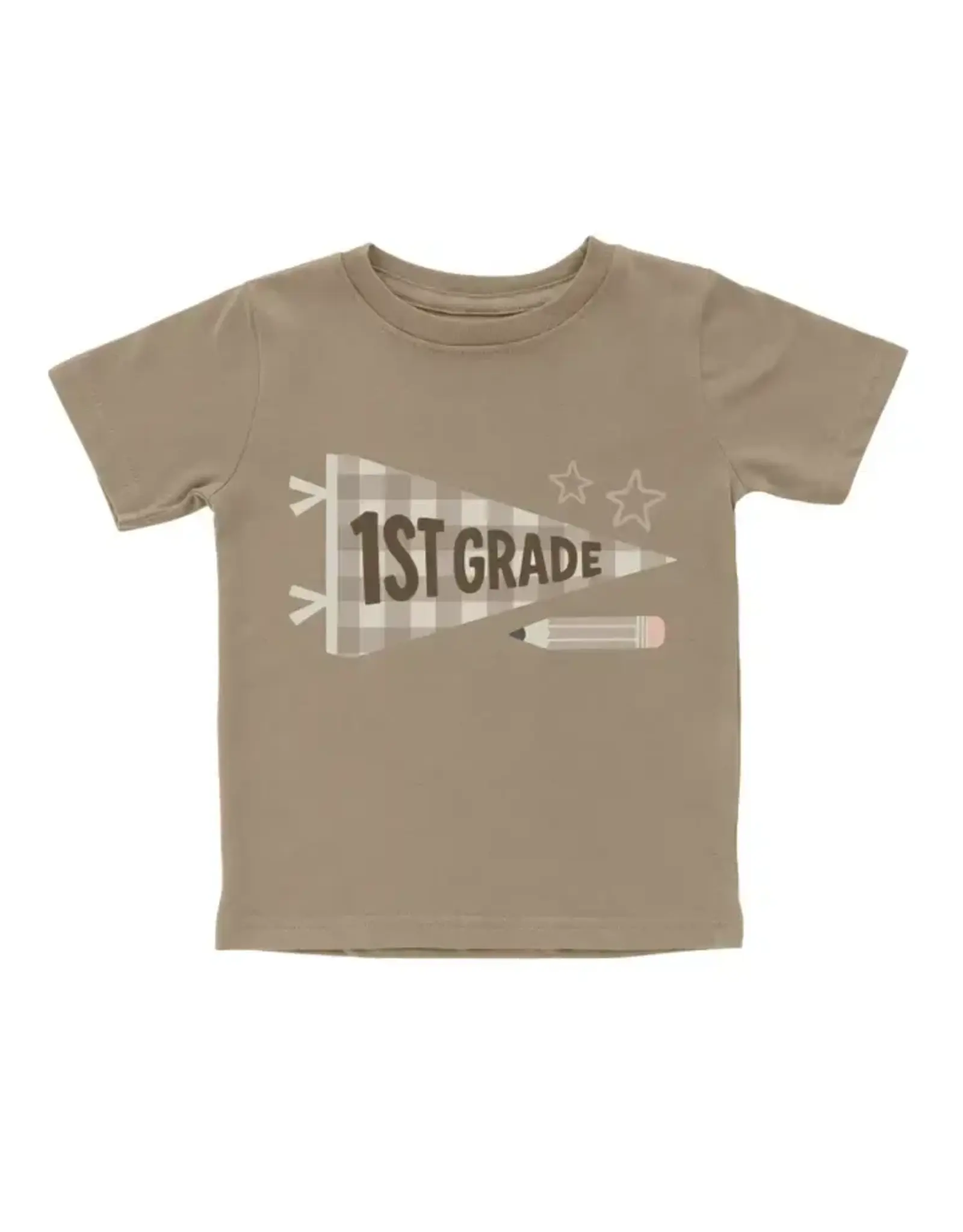Sweet Wink Sweet Wink- First Grade Pennant S/S Shirt: Mocha