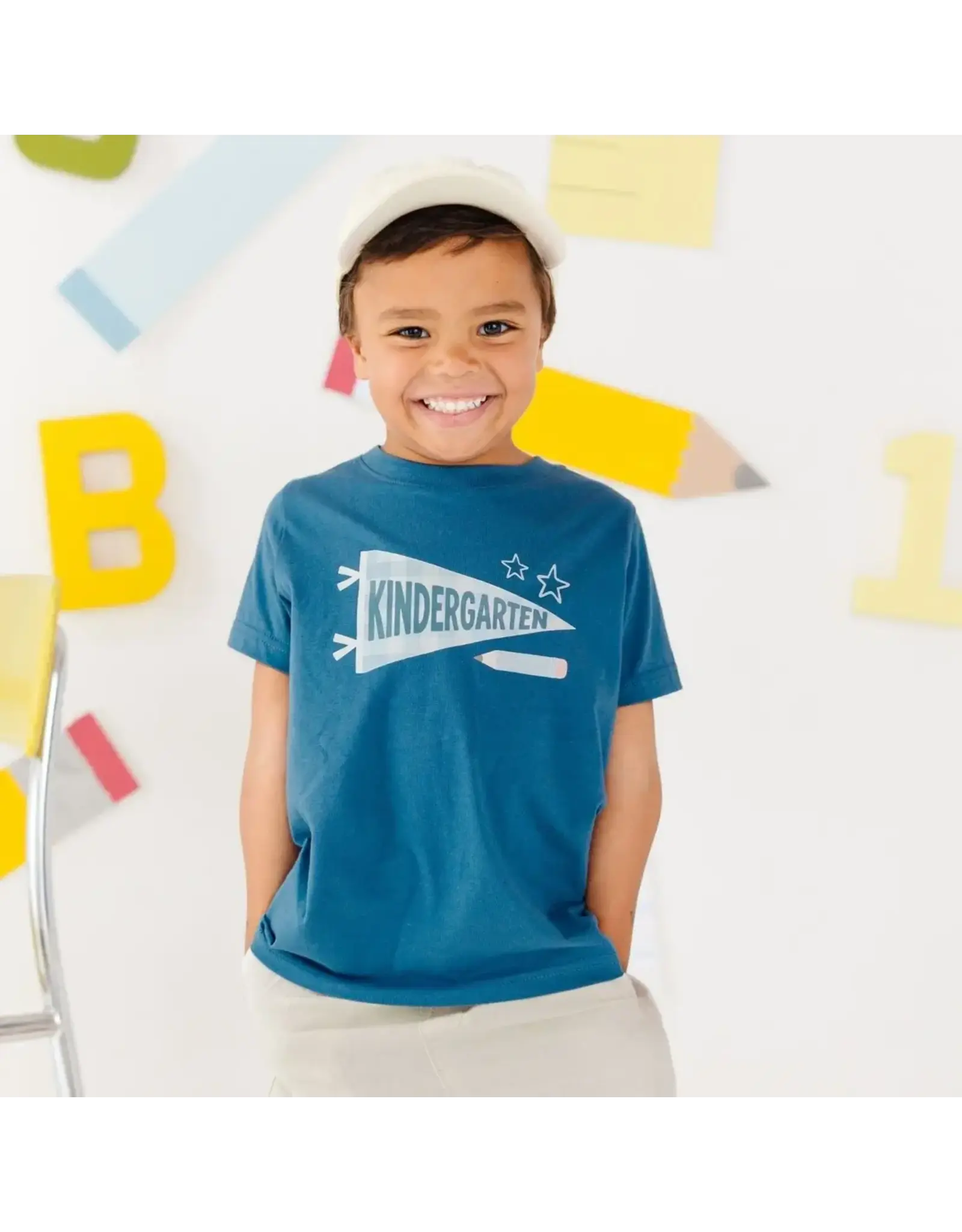 Sweet Wink Sweet Wink- Kindergarten Pennant S/S Shirt: Indigo