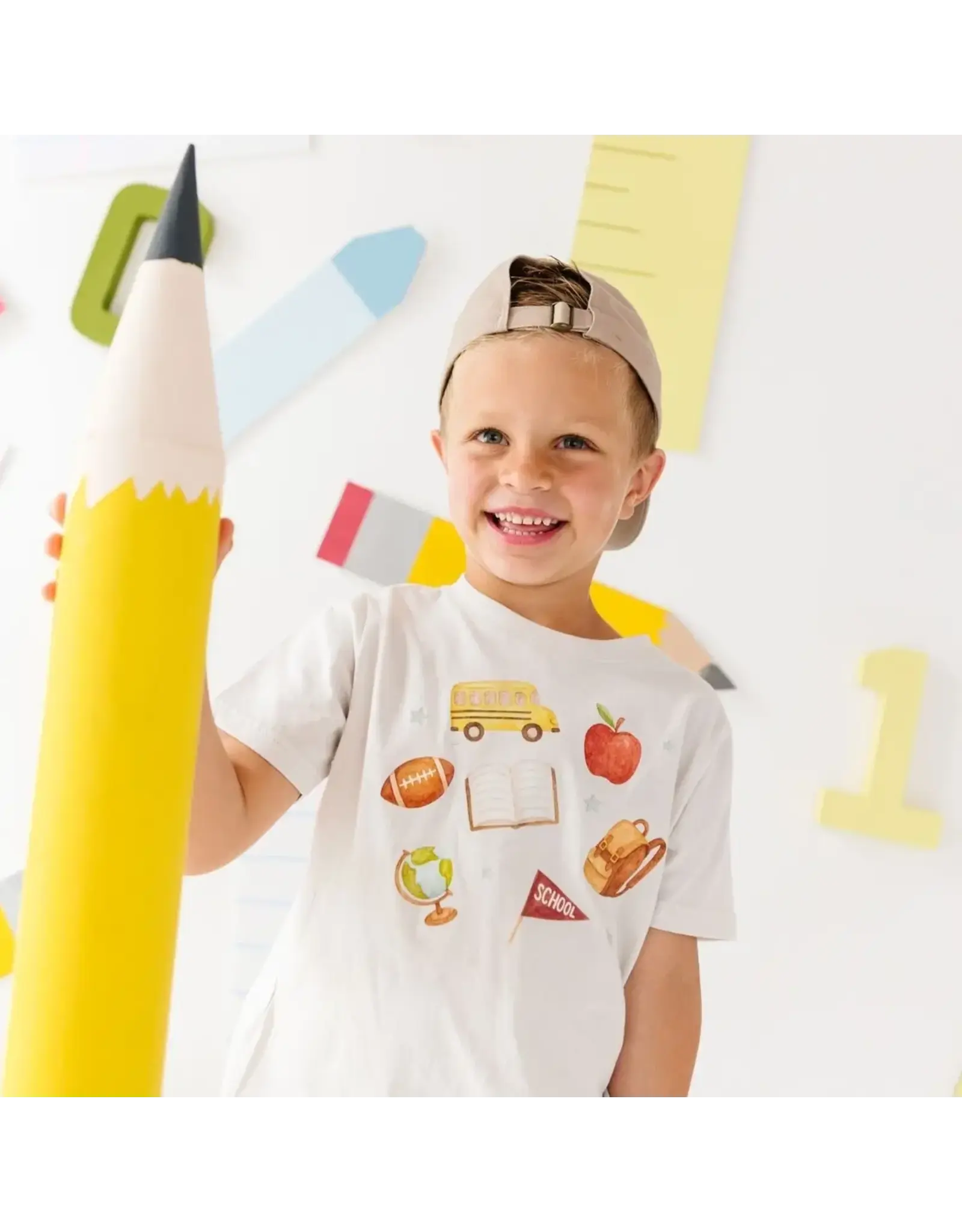Sweet Wink Sweet Wink- School Dude S/S Shirt: Natural
