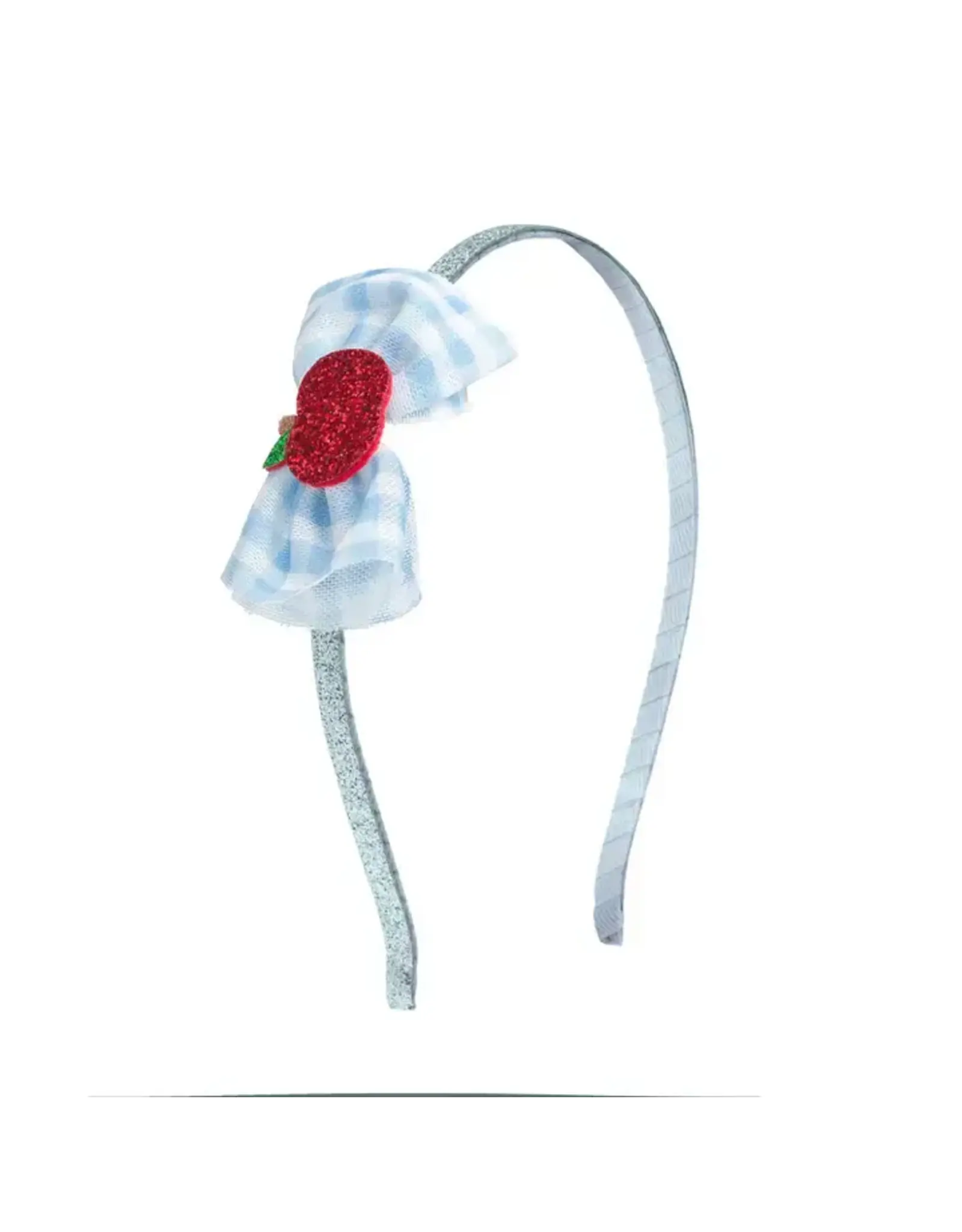 Sweet Wink Sweet Wink- Apple Gingham Tulle Bow Headband