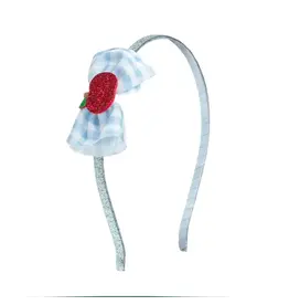 Sweet Wink Sweet Wink- Apple Gingham Tulle Bow Headband