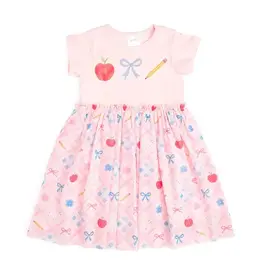 Sweet Wink Sweet Wink- Back 2 School Trellis S/S Tutu Dress