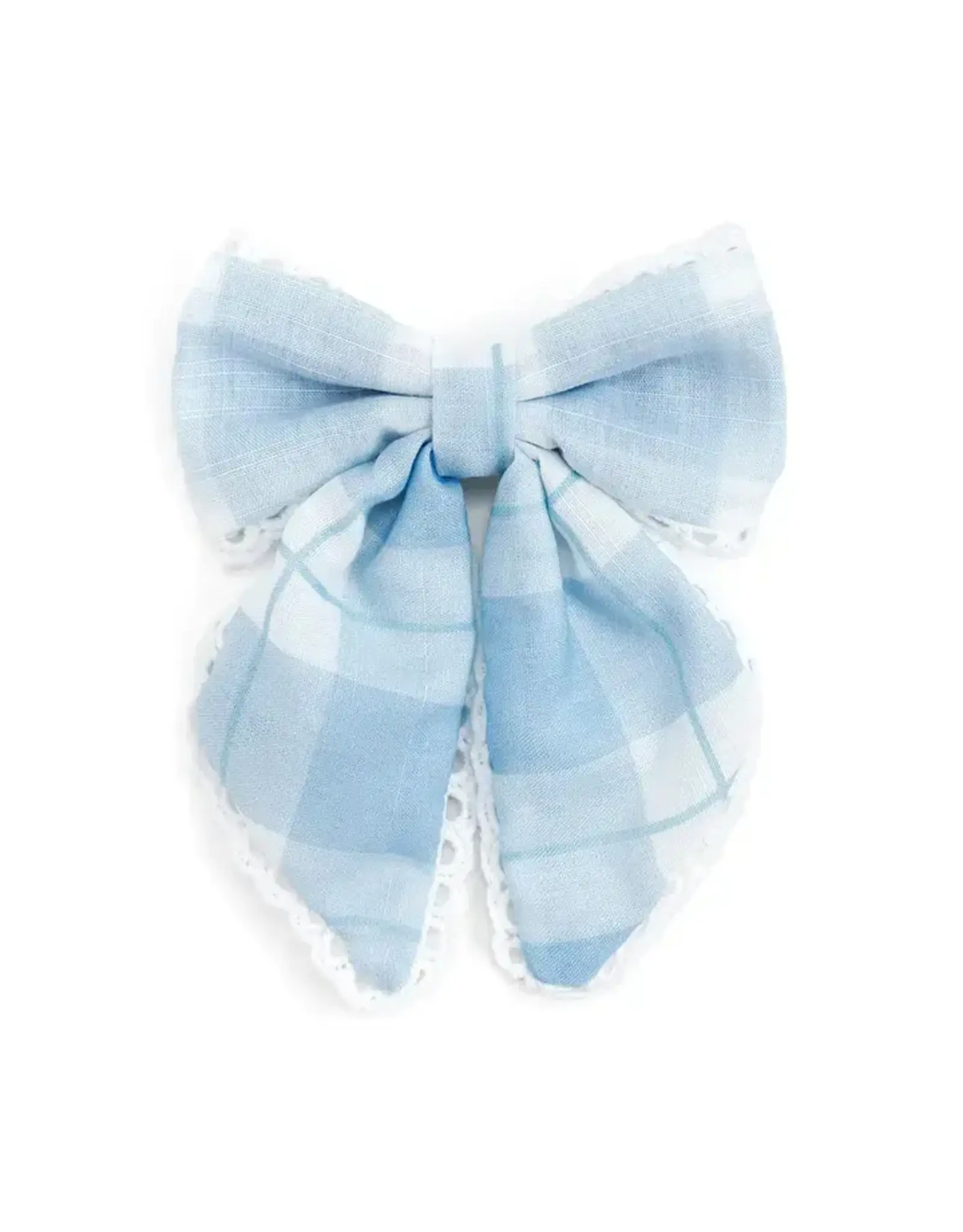Sweet Wink Sweet Wink- Blue Plaid Bow Clip