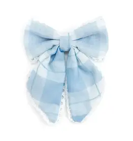 Sweet Wink Sweet Wink- Blue Plaid Bow Clip