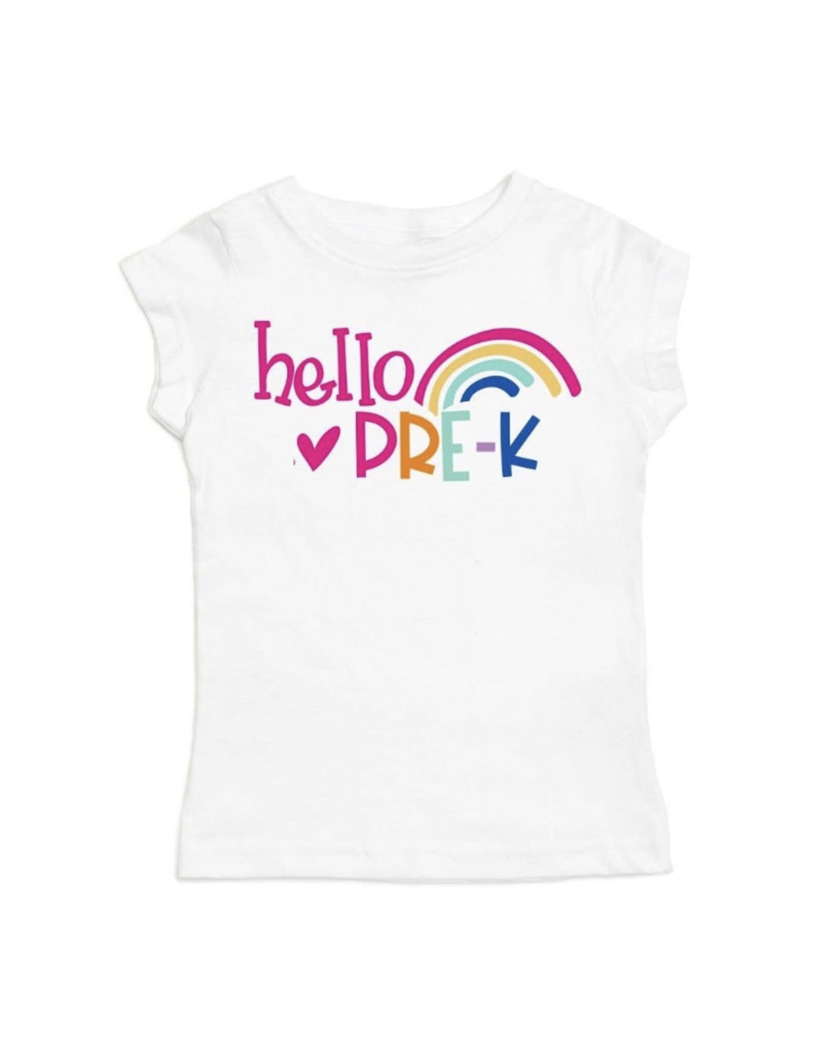 Sweet Wink Sweet Wink- Hello Pre-K S/S Shirt- White