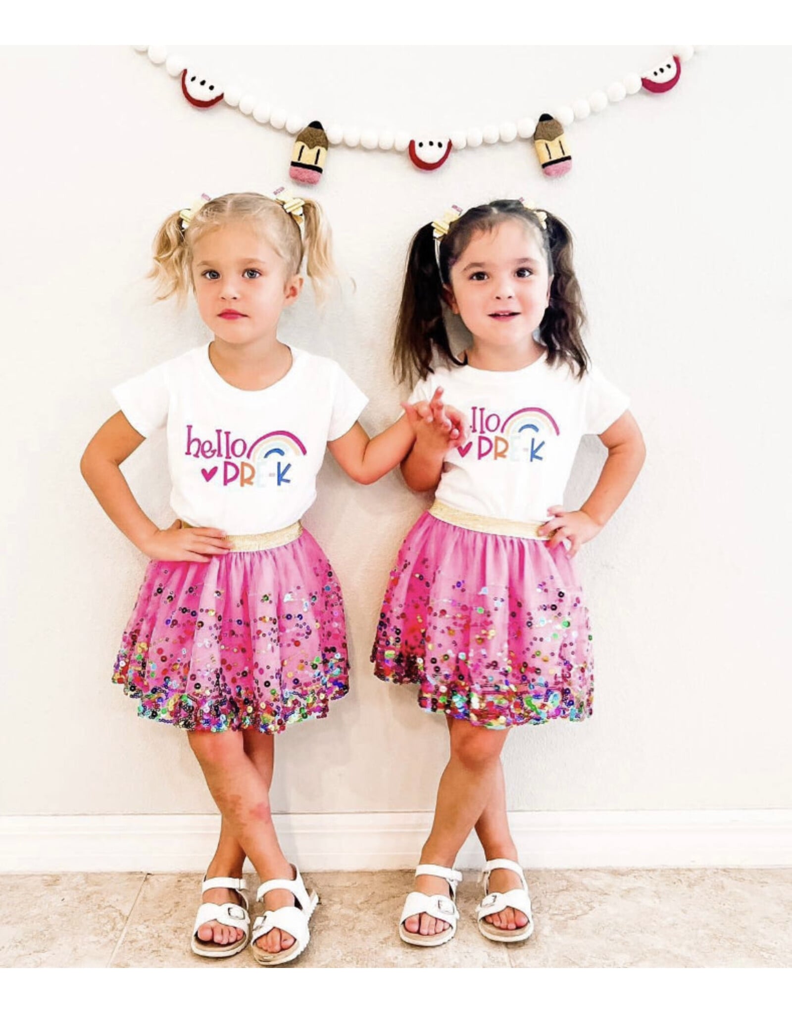 Sweet Wink Sweet Wink- Hello Pre-K S/S Shirt- White