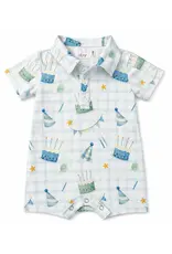 Mila & Rose Mila & Rose- Boys Birthday Magic Polo Shorty One Piece