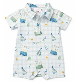Mila & Rose Mila & Rose- Boys Birthday Magic Polo Shorty One Piece