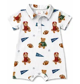 Mila & Rose Mila & Rose- Varsity Bears Polo Shorty One Piece