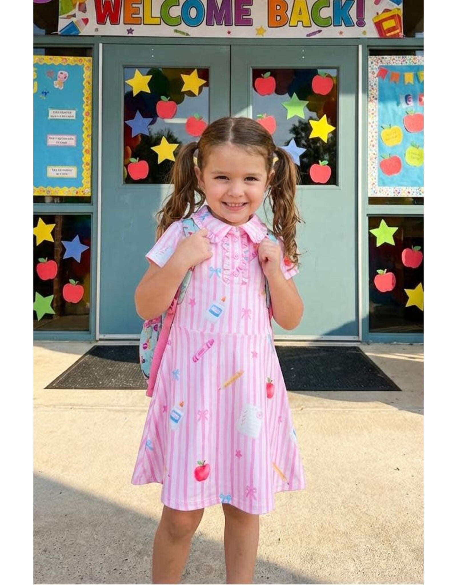 Mila & Rose Mila & Rose- Gold Star Girl Polo Dress