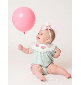 Melon Meadow Embroidered Ruffle Bubble