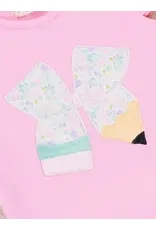 Sweet Embroidered Pencil Bows Ruffle Set