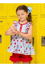 School Bell Apples Ruffle Set