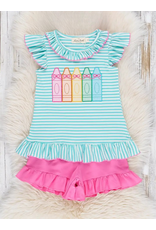 Color Me Happy Striped Crayon Set