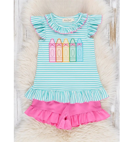 Color Me Happy Striped Crayon Set