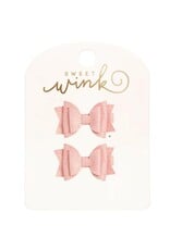Sweet Wink Sweet Wink- Blush Glitter Bow Clip Set