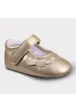 Oomphies Oomphies- Amina Hook & Loop Crib Shoe: Gold