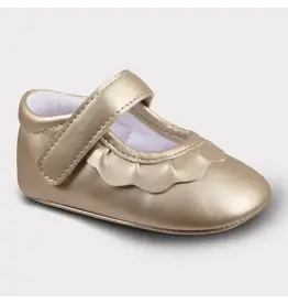 Oomphies Oomphies- Amina Hook & Loop Crib Shoe: Gold