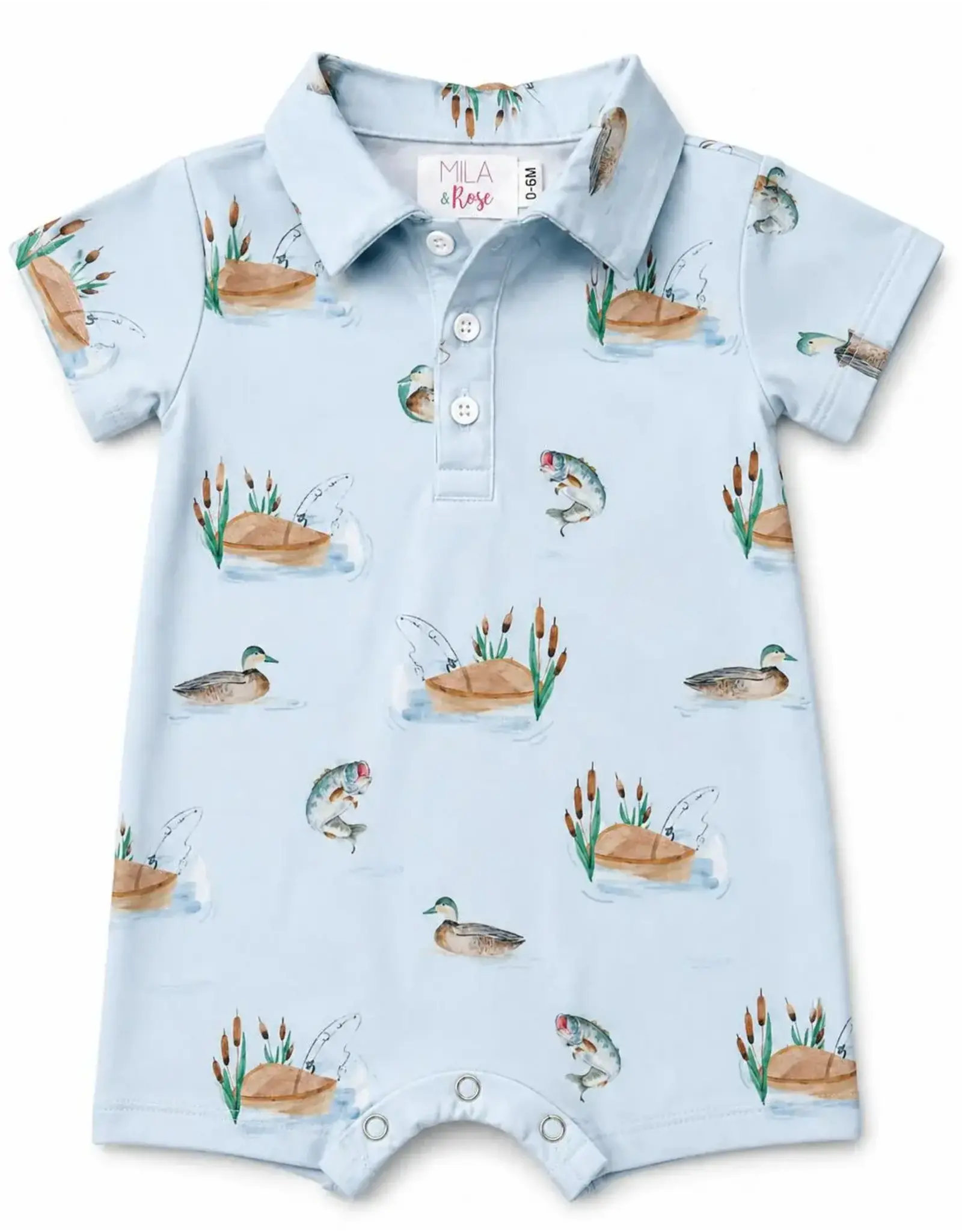 Mila & Rose Mila & Rose- Lake Day Polo Shorty One Piece