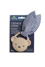 Itzy Ritzy Itzy Ritzy- Crinkle Crew Silicone Teether: Taupe Bear