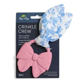 Itzy Ritzy Itzy Ritzy- Crinkle Crew Silicone Teether: Pink Bow