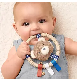 Itzy Ritzy Itzy Ritzy- Itzy Ring Pal Silicone Teething Ring: Taupe Bear