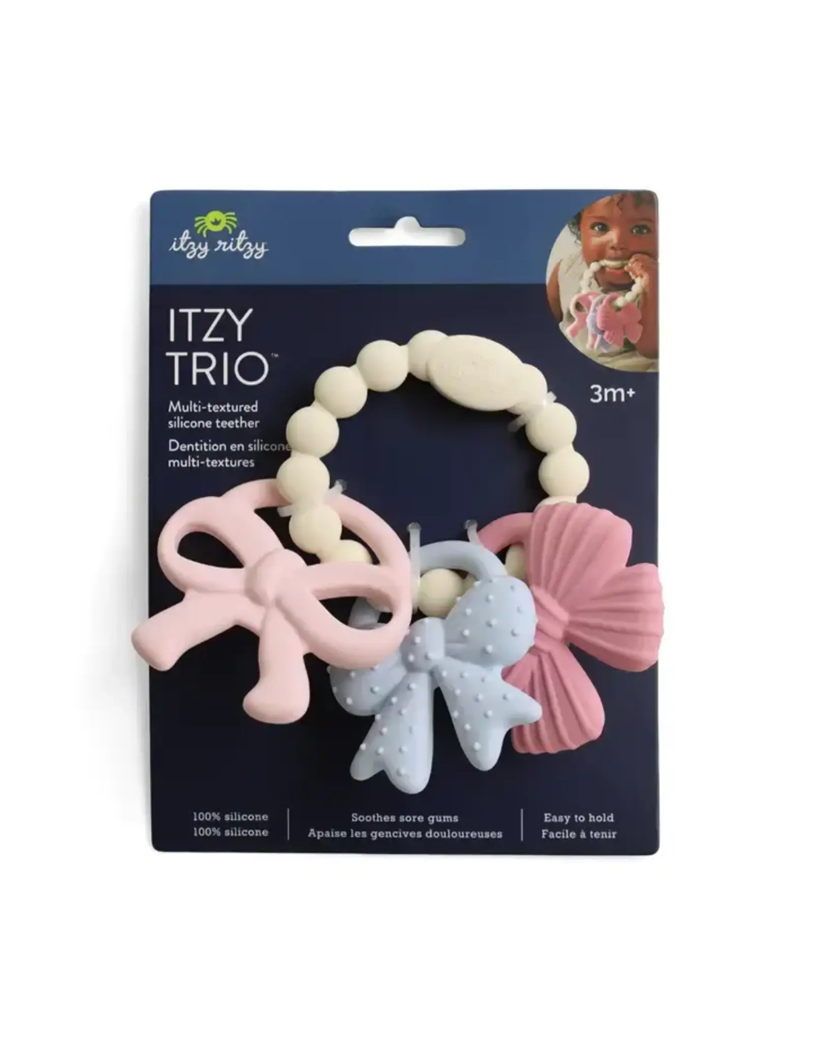 Itzy Ritzy Itzy Ritzy- Itzy Trio Silicone Multi-Textured Teether