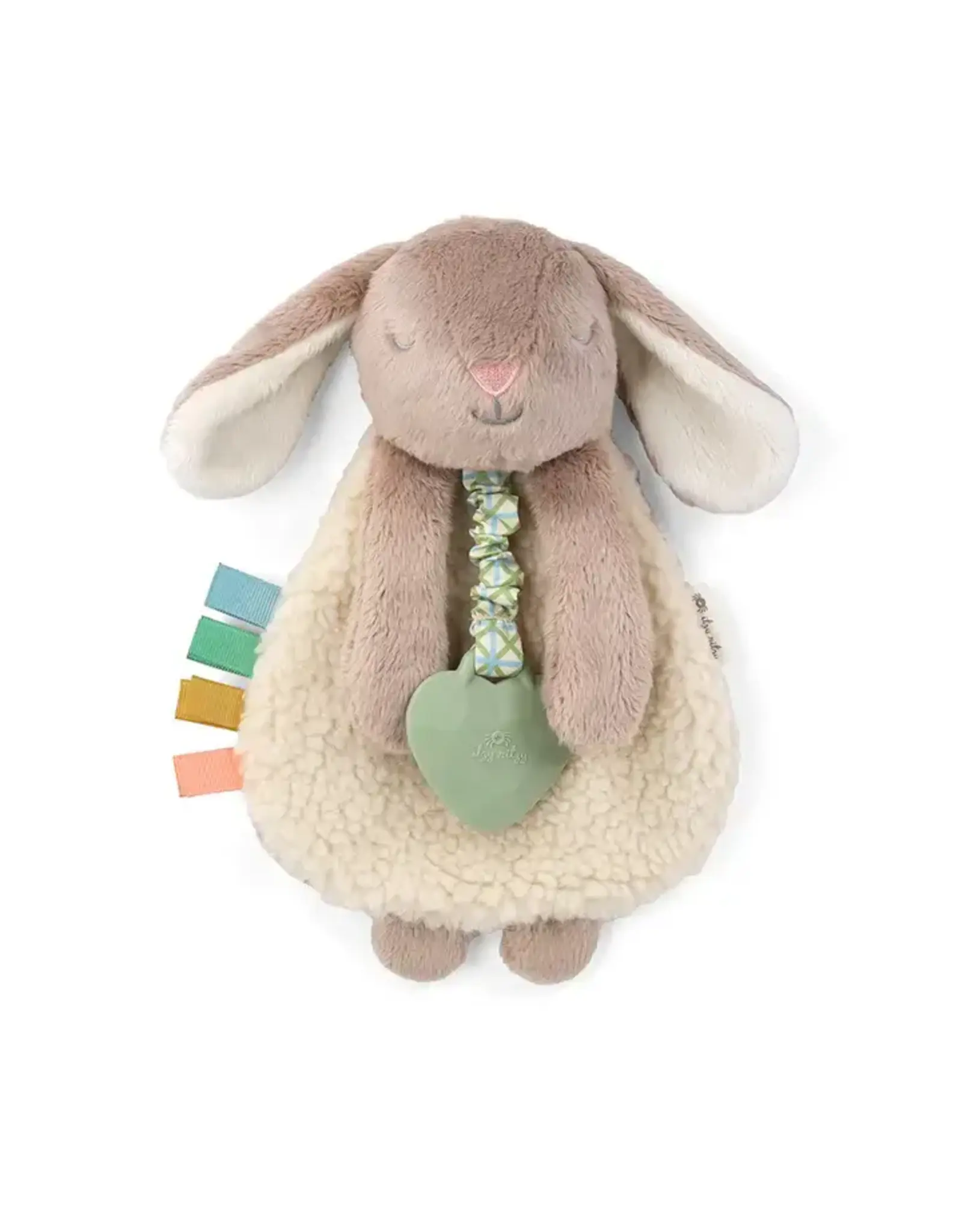 Itzy Ritzy Itzy Ritzy- Plush Lovey w/Silicone Toy: Taupe Bunny