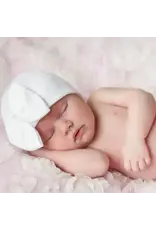 ILYBEAN Ilybean - White Bow w/ White Ribbon Nursery Beanie