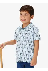 Ruffle Butts Ruffle Butts- Tiny Blue Batter Performance Polo