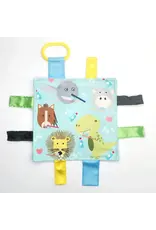 Baby Jack & Company Baby Jack & Co.- Baby Animals Brushing Teeth Crinkle Tag Toy Teether 8’ x 8’