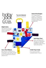 Baby Jack & Company Baby Jack & Co.- Police Car Crinkle Tag Toy Teether 8’ x 8’