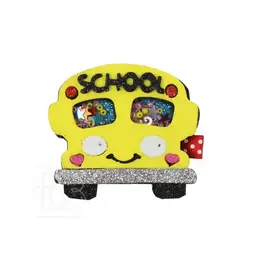 Beyond Creations Beyond Creations- Glitter Shaker School Bus on Pinch Clip