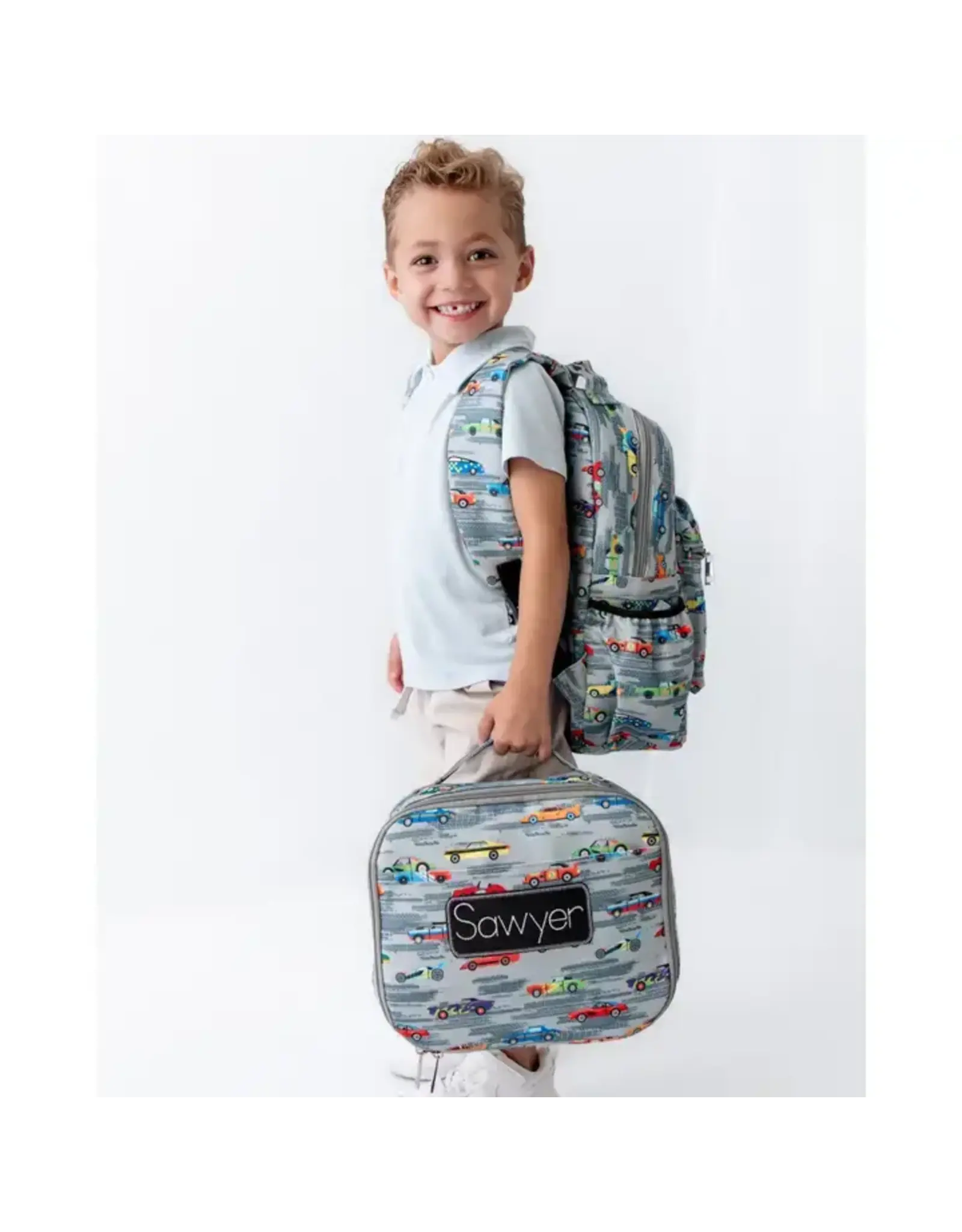 Sugar Bee Clothing Sugar Bee - Race Cars Lunch Bag