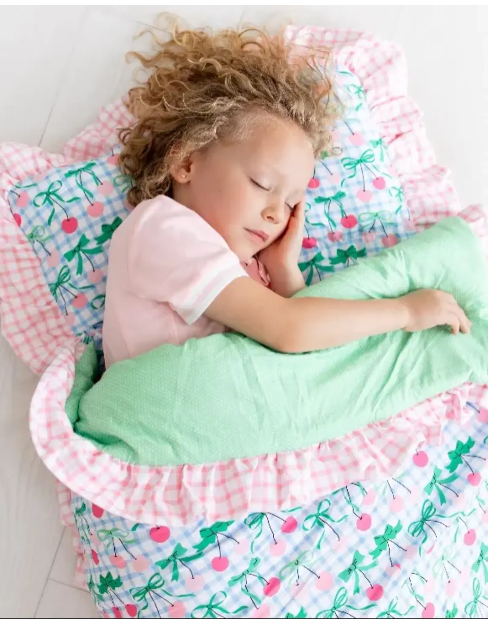 Sugar Bee Clothing Sugar Bee- Ruffle Cherries Nap Mat