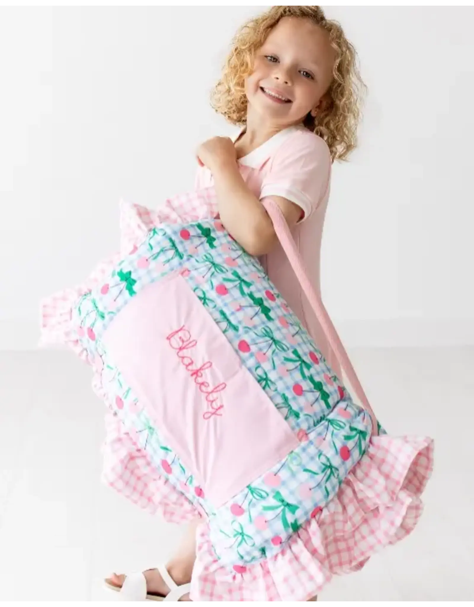 Sugar Bee Clothing Sugar Bee- Ruffle Cherries Nap Mat