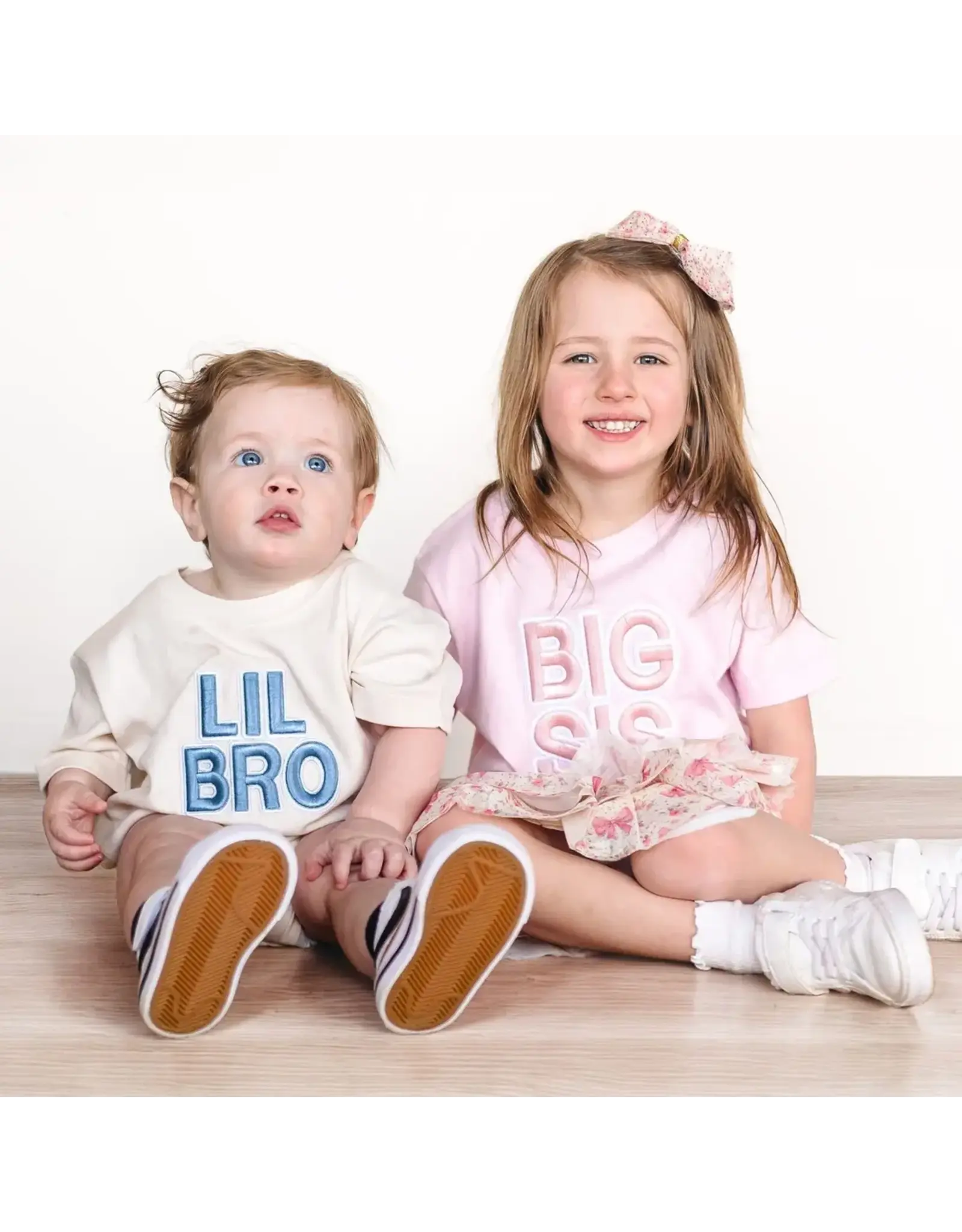 Sweet Wink Sweet Wink- Big Sis Embroidered Patch S/S TShirt