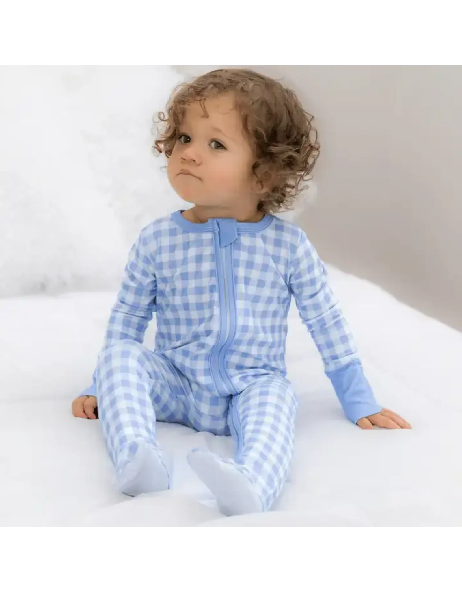 Sugar Bee Clothing Sugar Bee- Blue Gingham Zippy