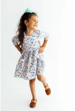 Mila & Rose Mila & Rose- Fall Floral 3/4 Sleeve Pocket Twirl Dress