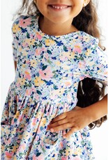 Mila & Rose Mila & Rose- Fall Floral 3/4 Sleeve Pocket Twirl Dress
