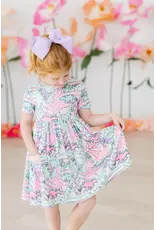 Mila & Rose Mila & Rose- Quilted Dino Pocket Twirl Dress