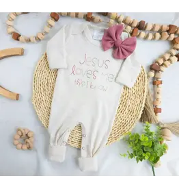 Wonderfully Made Wonderfully Made- Jesus Loves Me Girl Romper