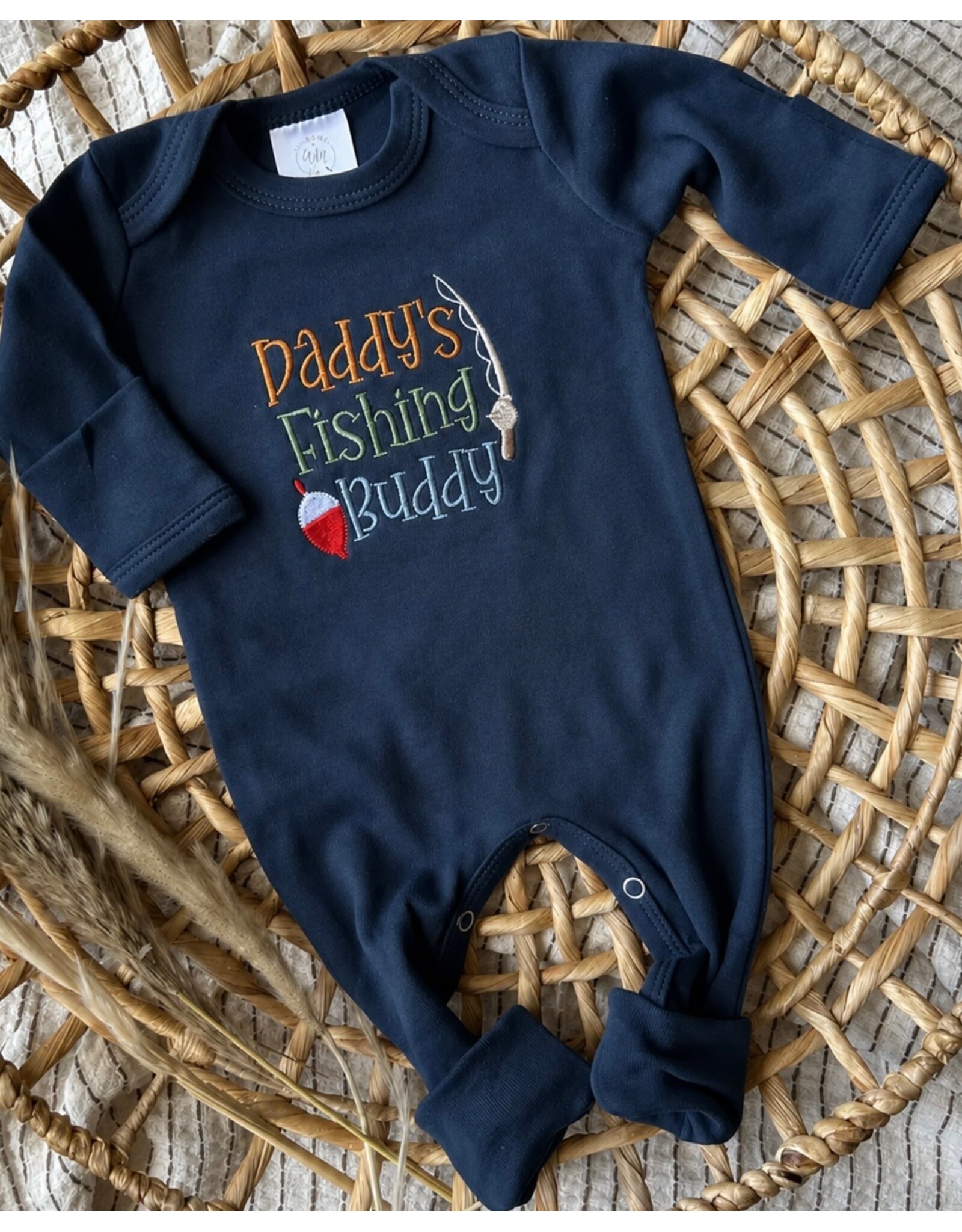 Wonderfully Made Wonderfully Made- Daddy's Fishing Buddy Romper: NB