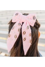 Sweet Wink Sweet Wink- Football Pearl Bow Clip