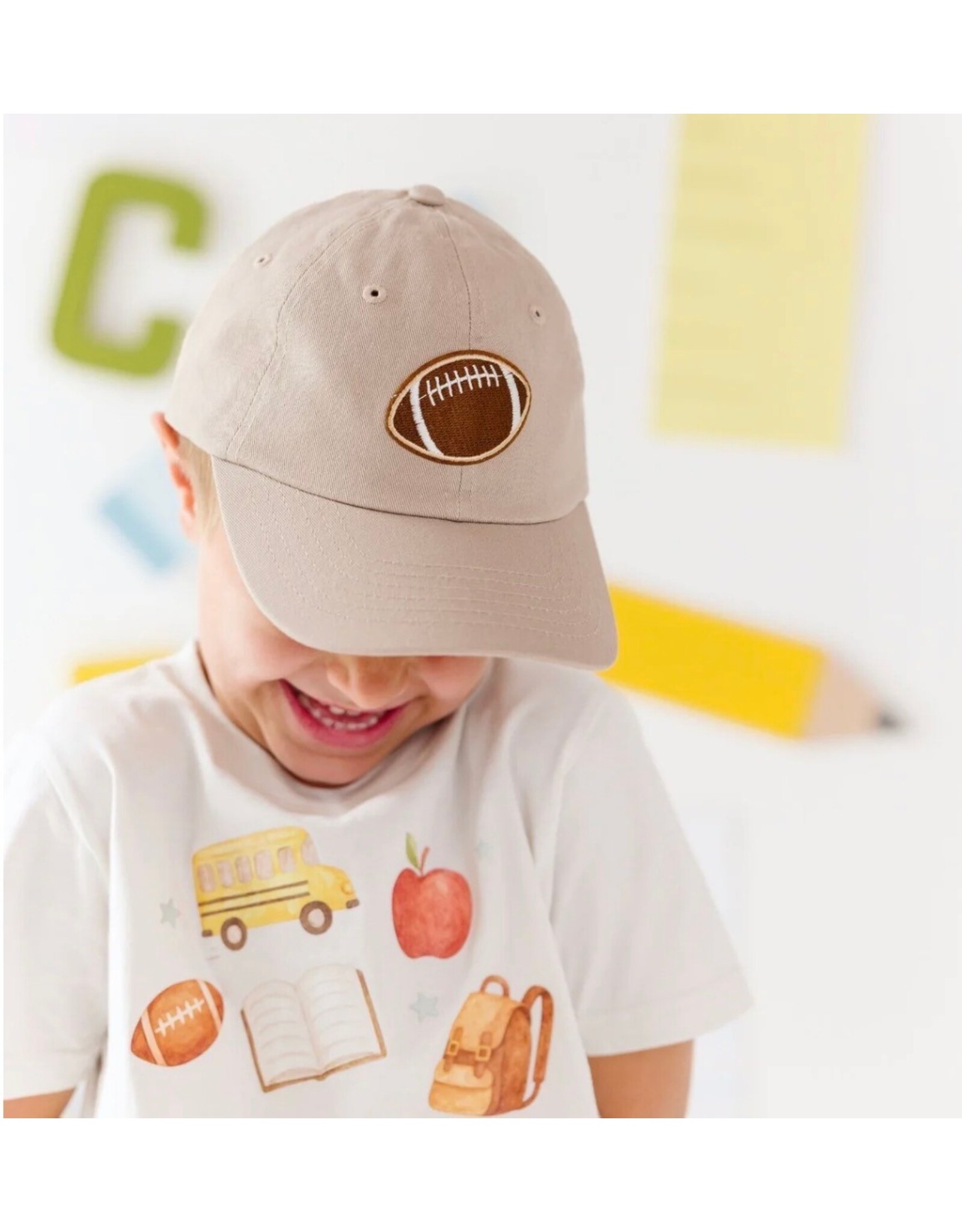 Sweet Wink Sweet Wink- Football Patch Khaki Baseball Hat