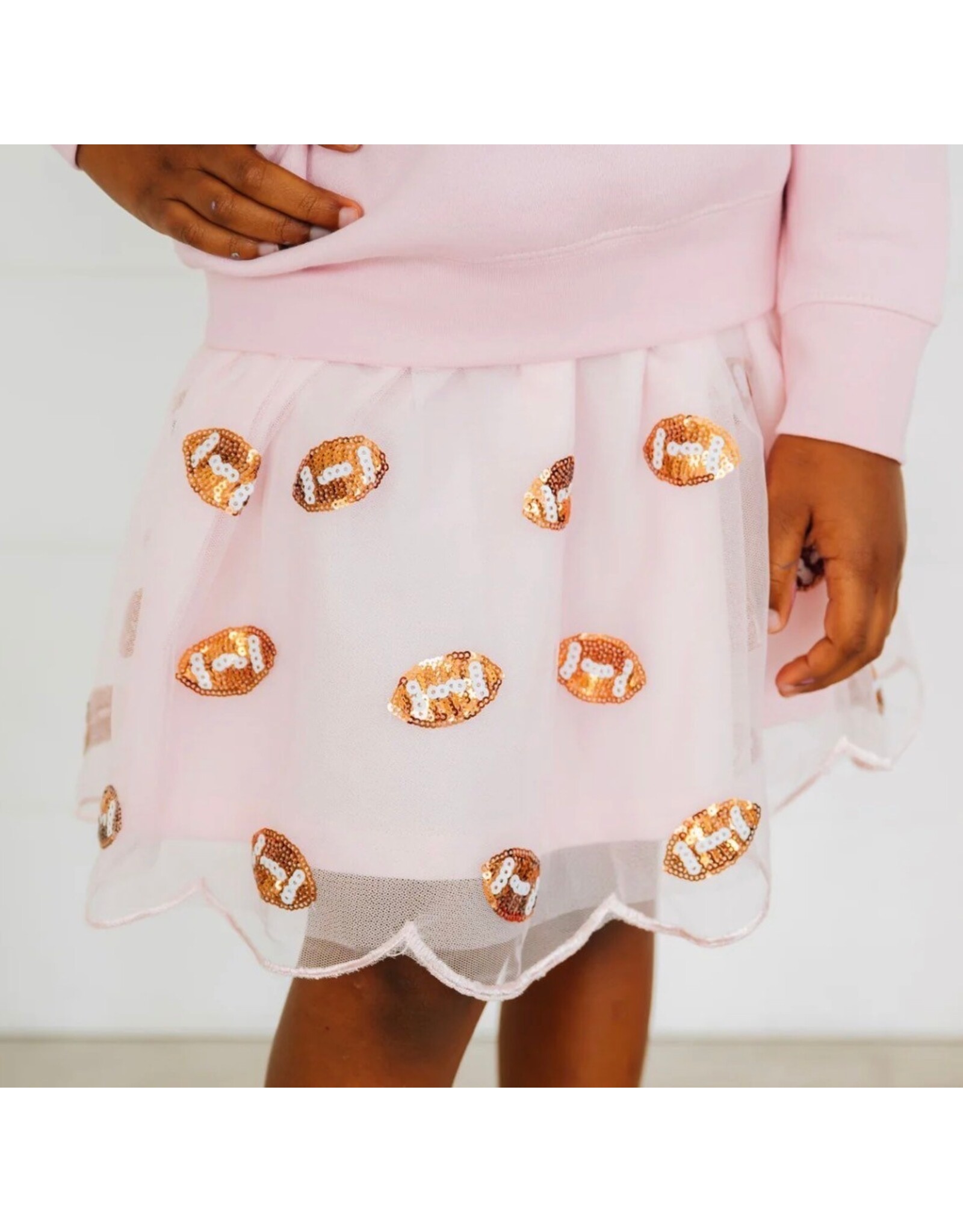 Sweet Wink Sweet Wink- Mini Sequin Footballs Tutu Skirt