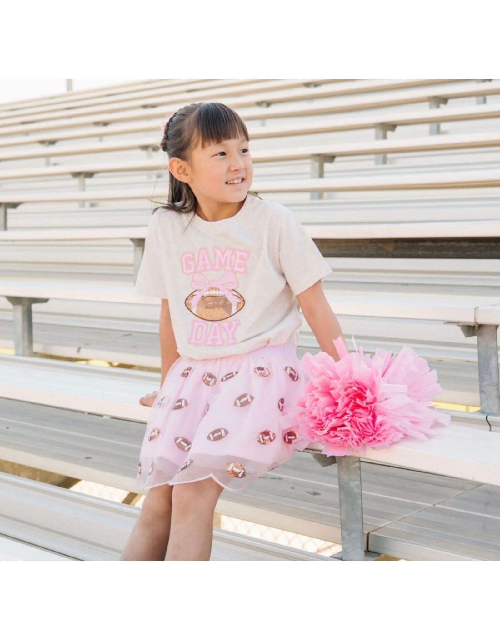 Sweet Wink Sweet Wink- Mini Sequin Footballs Tutu Skirt